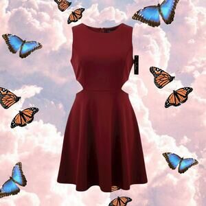 NWT Lulus Red Cut Out Dress